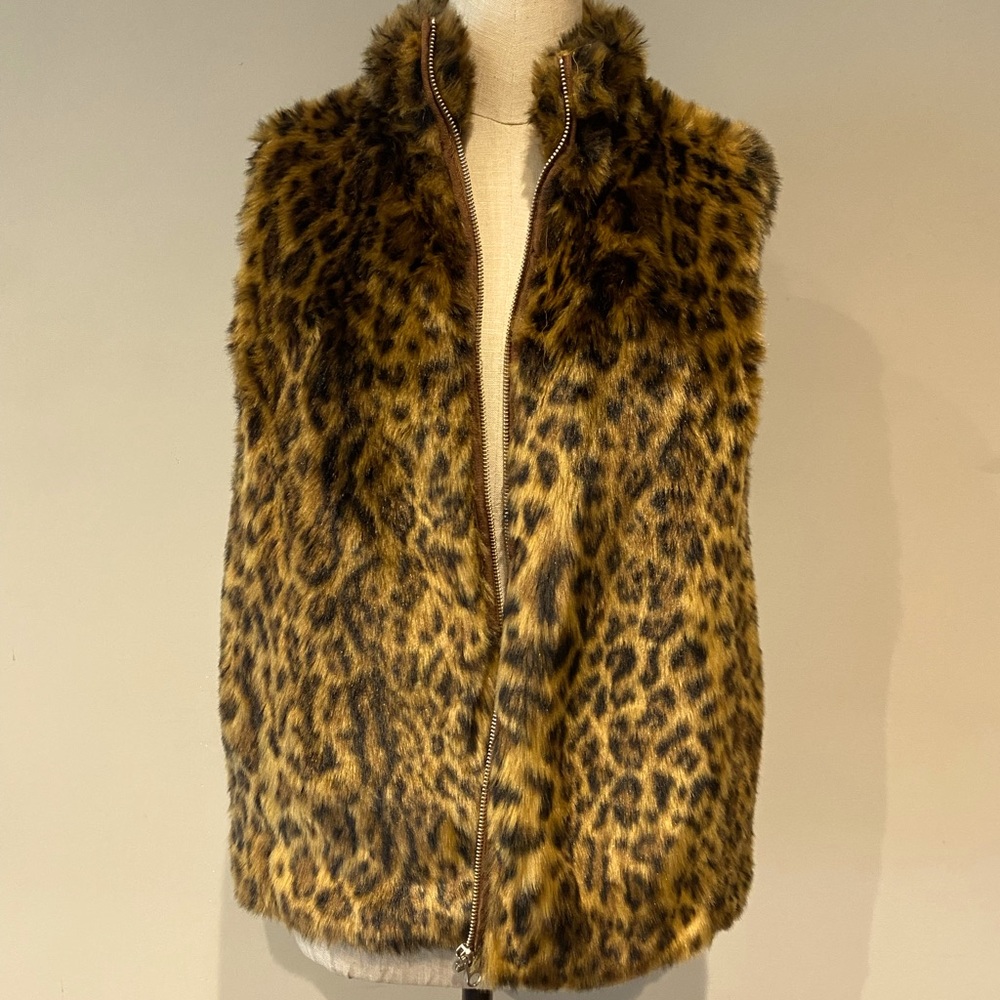 J.CREW LEOPARD VEST